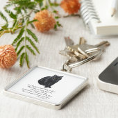 Black Cat Rainbow Bridge Schlüsselanhänger (Seite)