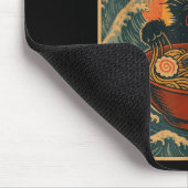 Black Cat Ramen Alien Ufo Funny Japanese Kawaii An Mousepad (Ecke)