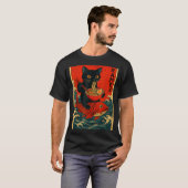 Black Cat Ramen Japanese Graphic Tees For Men Wome (Vorne ganz)