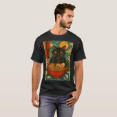 Black Cat Ramen Japanese Graphic Tees For Men Wome (Vorne ganz)