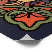 Black Cat Reading A Book Of Solstice Spells Poster (Ecke)