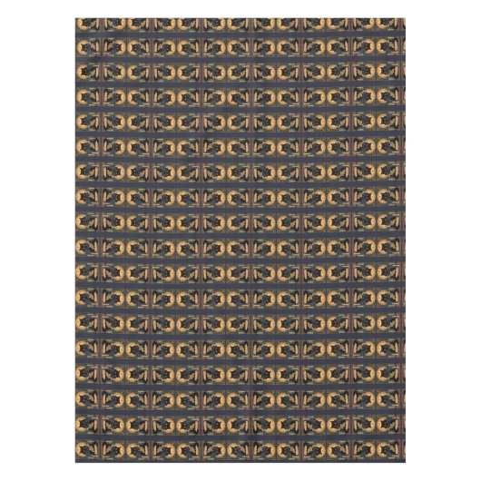 Black Cat Reading A Book Of Solstice Spells Tischdecke (Vorderseite)