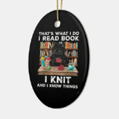 Black Cat Red Book Strick Writer Reader Bookaholic Keramik Ornament (Links)