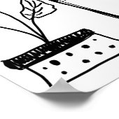 Black Cat Relaxing Pflanze Dschungel Poster (Ecke)