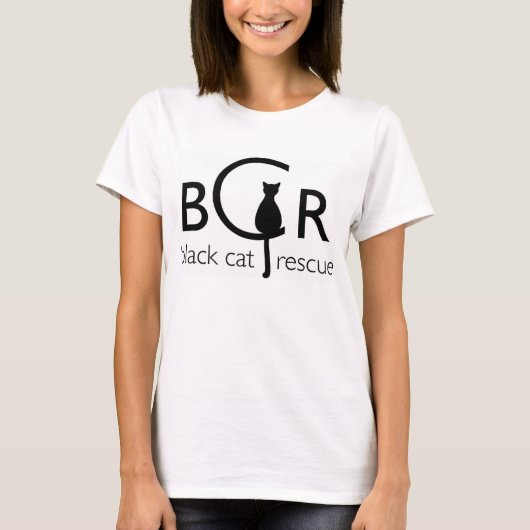 Black Cat Rescue Tee Shirt (Vorderseite)
