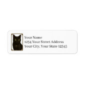 Black Cat Return Address Labels (Vorne)