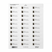 Black Cat Return Address Labels (Vorne)