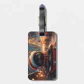 Black Cat Roller Untersetzer Weihnachten Gepäckanhänger (Rückseite vertikal)