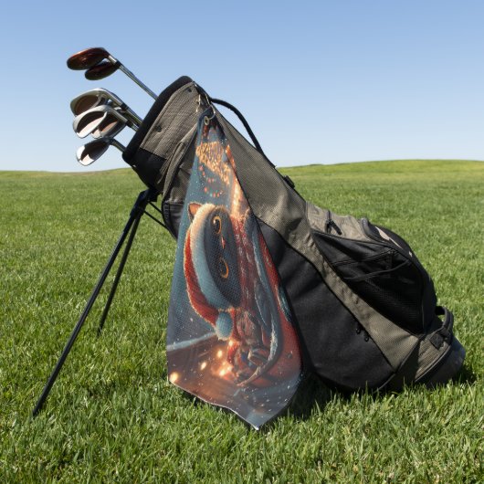 Black Cat Roller Untersetzer Weihnachten Golfhandtuch (Gras)