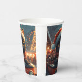 Black Cat Roller Untersetzer Weihnachten Pappbecher (Rechts)