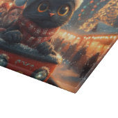 Black Cat Roller Untersetzer Weihnachten Schneidebrett (Ecke)