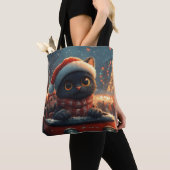 Black Cat Roller Untersetzer Weihnachten Tasche (Von Nahem)