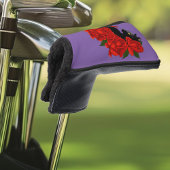 Black Cat Rote Rosen Lila Golf Headcover