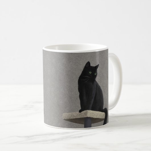 Black Cat Royalty Kaffeetasse (VorderseiteRechts)