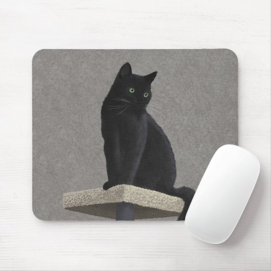 Black Cat Royalty Mousepad (Mit Mouse)