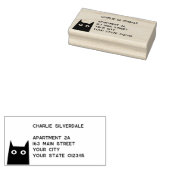 Black Cat Rücksendeadresse Gummistempel (Stempel)
