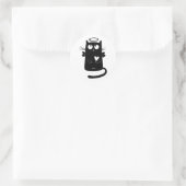 BLACK CAT RUNDER AUFKLEBER (Tasche)