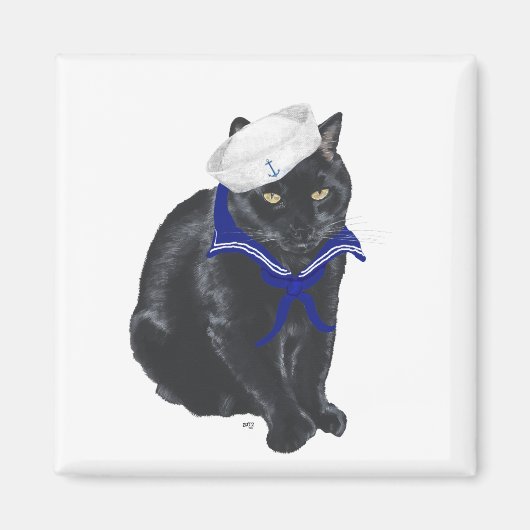 Black Cat Sailor Magnet (Vorne)