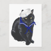 Black Cat Sailor Postkarte (Vorderseite)