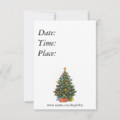 Black Cat Santa Einladung (Rückseite)