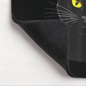 Black Cat Santa Hat Christmas  Mousepad (Ecke)