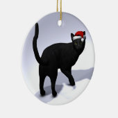 Black Cat Santa Keramikornament (Rechts)