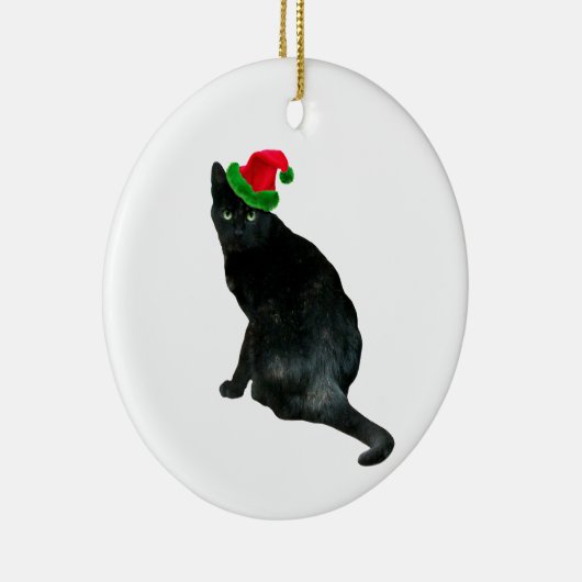 Black Cat Santa Ornament (Rechts)