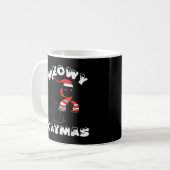 Black Cat Sarcastic Frohe Weihnachten Kaffeetasse (Vorderseite Links)
