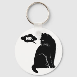 Black Cat Says No - Funny Cat Lover Gift Schlüsselanhänger