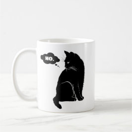 Black Cat Says No – Funny Cat Mom  Kaffeetasse