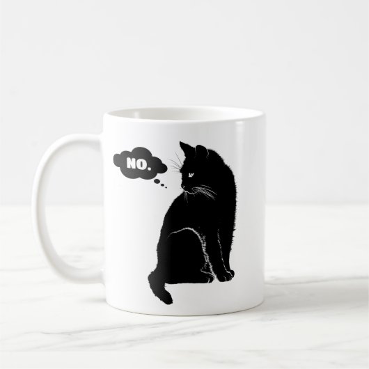 Black Cat Says No – Funny Cat Mom  Kaffeetasse (Links)