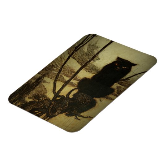 Black Cat Scowling Magnet (Linke Seite)