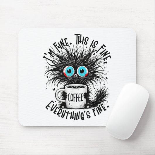 Black Cat seine feine im feinen Alles ist schön un Mousepad (Mit Mouse)