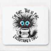 Black Cat seine feine im feinen Alles ist schön un Mousepad (Vorne)