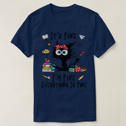 Black Cat seine feine im schönen alles ist ein sch T-Shirt (Design vorne)