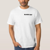 Black Cat – Selectively Friendly & Proud Funny Tee (Vorderseite)