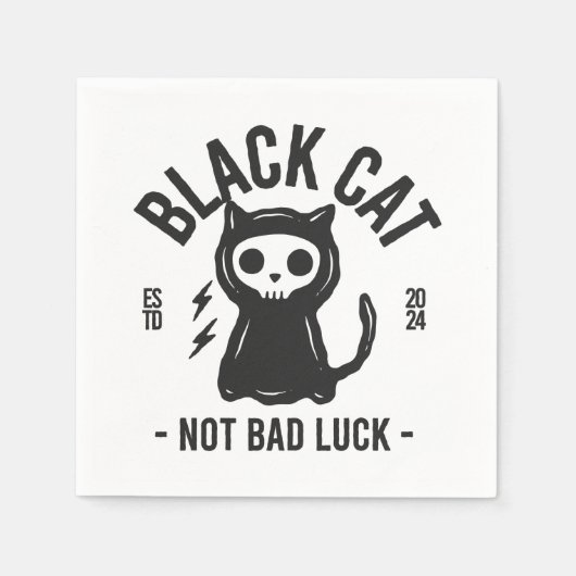 Black cat serviette (Vorderseite)