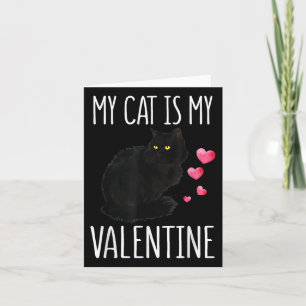 Black Cat Shirt für Valentinstag Meine Katze ist m Karte