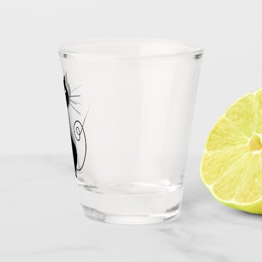 Black cat shot glass schnapsglas (Rechts)