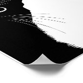 Black Cat Side Look Poster for Cate Lovers (Ecke)