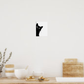 Black Cat Side Look Poster for Cate Lovers (Küche)