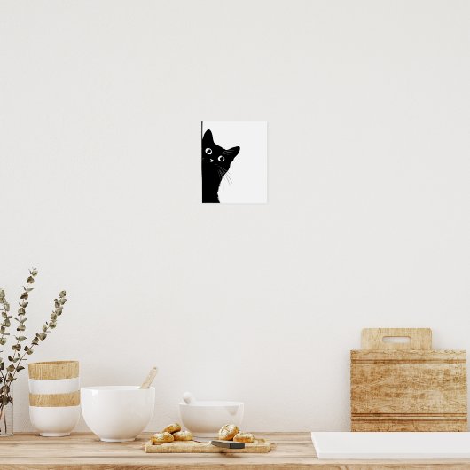 Black Cat Side Look Poster for Cate Lovers (Küche)