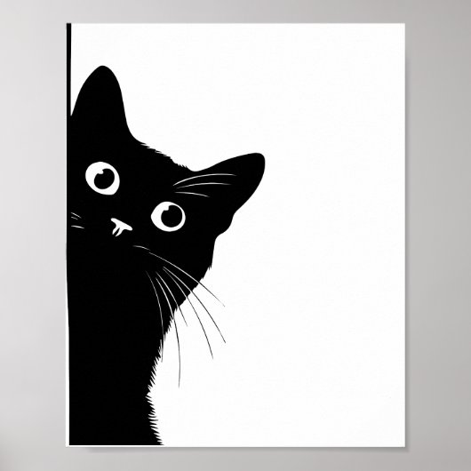 Black Cat Side Look Poster for Cate Lovers (Vorne)