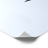 Black Cat Silhouette aus farbigen Blume Poster (Ecke)