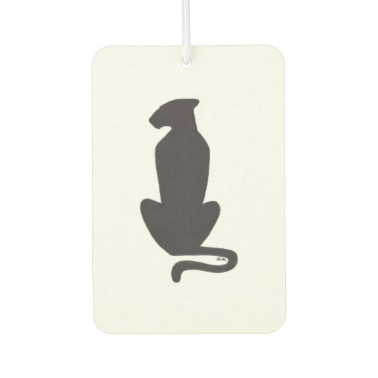 Black Cat Silhouette Autolufterfrischer (Vorderseite)