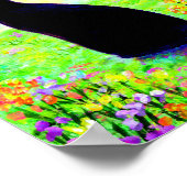 Black Cat Silhouette Blume Creationarts Poster (Ecke)