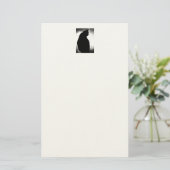 Black Cat Silhouette Briefpapier (Stehend Vorderseite)
