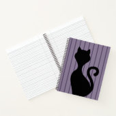 Black Cat Silhouette Cartoon Notizblock (Innenseite)
