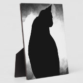 Black Cat Silhouette Fotoplatte (Seite)