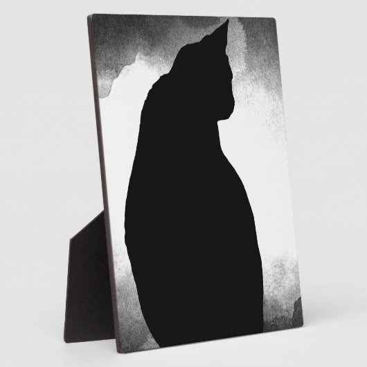 Black Cat Silhouette Fotoplatte (Seite)